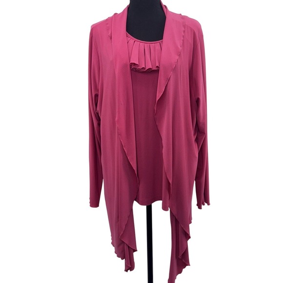 Effortless Style Women 1X Tank Cardigan Boho Summer Beach Travel Workwear Casual - Picture 1 of 8